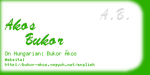 akos bukor business card
